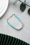 Heliophilia Silver Pulsera Verde y Blanco con Colgante de Aleación